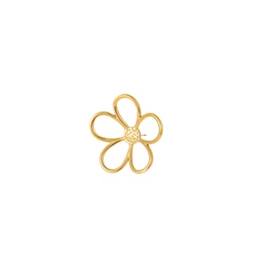 Eenvoudige, verstelbare ringen van roestvrij staal met schattige bloemen voor dames h5 Afbeelding5