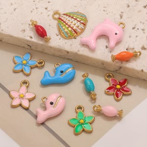 1 Piece Dolphin Stainless Steel Gold Color Women's Pendants h5 Picture2