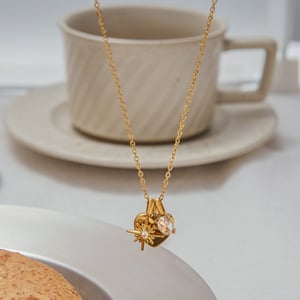 1 Piece Exquisite Heart Stainless Steel Gold Color Women's Pendant Necklaces h5 Picture9