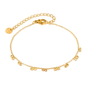 Braccialetti a catena da donna in acciaio inossidabile color oro con simbolo dell&#39;infinito personalizzabili, 1 pezzo h5 
