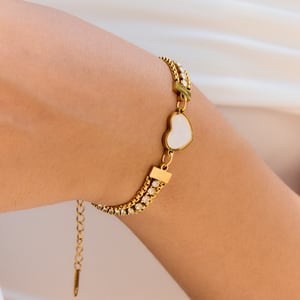 1 Piece Gorgeous Series Elegant Heart Stainless Steel Gold Color Women's Pendant Necklaces h5 Picture4