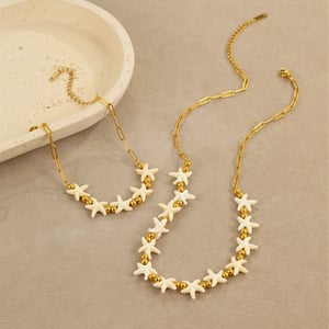 Romantic Vacation Turtle Stainless Steel Gold Color Women's Chain Necklaces h5 Picture2