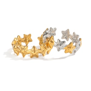 1 Piece Simple Star Stainless Steel Gold Color Minimalist Ring h5 Picture5