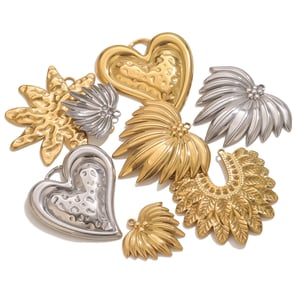 1 Piece DIY Heart Stainless Steel Women's Pendants h5 Picture4