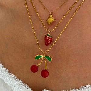 1 Piece Fruit Stainless Steel Gold Color Pendant Necklace h5 Picture2