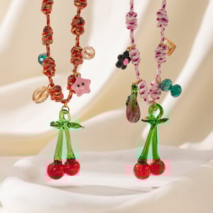 1 Piece Cute Cherry Pendant Necklaces h5 Picture4