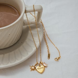 1 Piece Exquisite Heart Stainless Steel Gold Color Women's Pendant Necklaces h5 Picture7