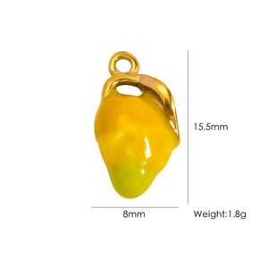 1 Pair Simple Series Cute Plant Stainless Steel Women's Pendants h5