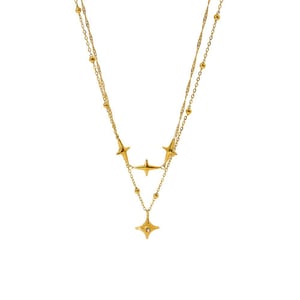 Simple Double-Layer Star Chain Necklace for Women h5 Picture5