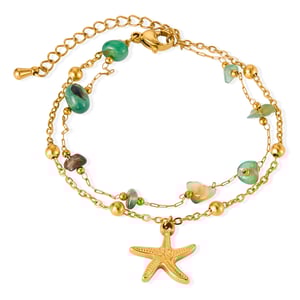 Braccialetti con ciondoli da donna in acciaio inossidabile color oro con frutti del giorno, 1 pezzo h5