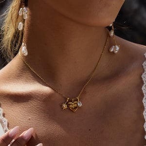 1 Piece Exquisite Heart Stainless Steel Gold Color Women's Pendant Necklaces h5 Picture5