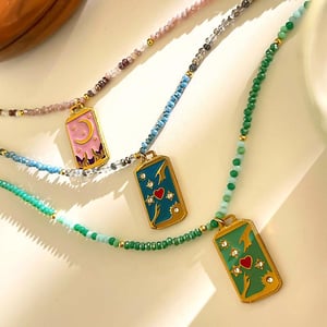 1 Piece Stainless Steel Tarot Pendant Necklace h5 Picture4