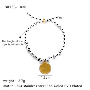 1 Piece Stainless Steel Gold Color Charm Bracelet h5 Picture2
