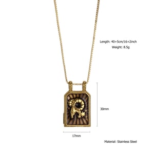 1 Piece Romantic Series Classic Geometric Stainless Steel Women's Pendant Necklaces h5