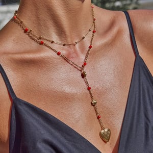 1 Piece Sophisticated Heart Stainless Steel Gold Color Women's Layered Necklaces h5 Picture3