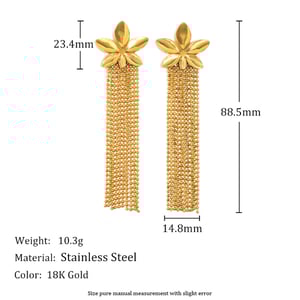 1 Pair Flower Tassels Women's Dangle Earrings h5 Picture4