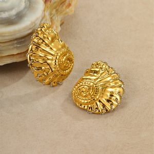 Vacation Turtle Stainless Steel Gold Color  Women's Stud Earrings h5 Picture3