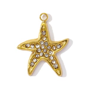 1 Piece DIY Coconut Palm Stainless Steel Gold Color Women's Pendants h5