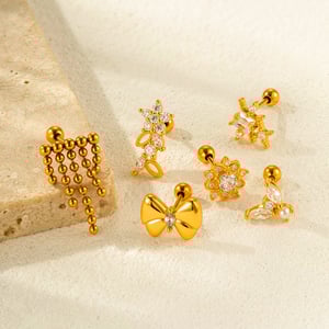 1 Piece Tassels Titanium Steel Zircon Women's Stud Earrings h5 Picture4