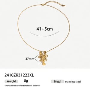 1 Piece Stainless Steel Gold Color Pendant Necklaces h5