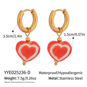 1 Pair Flower Heart Drop Earrings h5