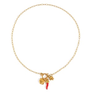 1 Piece Chill Charm Stainless Steel  Gold Color Pendant Necklace h5 Picture5