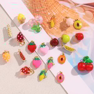 Lindo mini colgante de fruta de acero inoxidable DIY h5 Imagen2