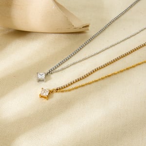Simple Series Daily Geometric Stainless Steel  Women's Chain Necklaces h5 Picture4