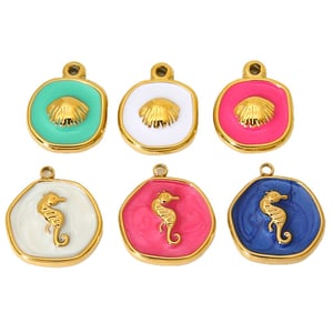 Classic Turtle Stainless Steel  Gold Color Unisex Pendants h5 Picture5