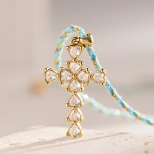 1 Piece Retro Cross Stainless Steel  Gold Color Pendant Necklaces h5 Picture4