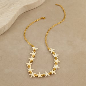 Romantic Vacation Turtle Stainless Steel Gold Color Women's Chain Necklaces h5 Picture3
