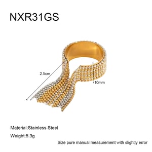 Luxurious Retro Geometric Stainless Steel  Rings Display Set h5