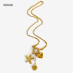 1 Piece Oceanic Stainless Steel Gold Color Pendant Necklace h5