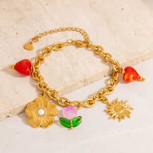 Stainless Steel Gold Color Pendant Necklace h5 Picture4