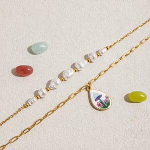 1 Piece Droplet Stainless Steel Gold Color Women's Pendant Necklaces h5 Picture9