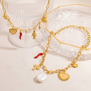 Bohemian Turtle Stainless Steel Gold Color Shell Women's Pendant Necklaces h5 Picture3