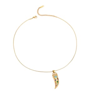 Luxe retro roestvrijstalen dameshangerkettingen met gouden hangers h5 Afbeelding5