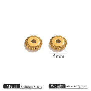 1 Piece Daily Spacer Beads Stainless Steel Jewelry Charms h5