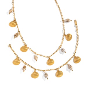 1 Piece Oceanic Shelll Stainless Steel Gold Color Charm Bracelet h5 Picture5