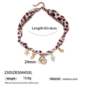 1 Piece Leopard Scarf Pendant Necklaces h5 Picture2
