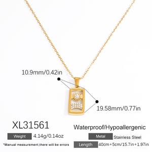 1 Piece Stainless Steel Tarot Pendant Necklace h5 Picture2