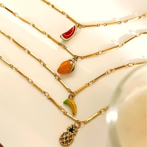 1 Piece Fruit Stainless Steel Gold Color Pendant Necklace h5 Picture4