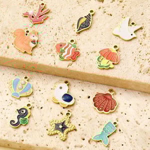 1 Piece Romantic Series DIY Animal Stainless Steel Gold Color Women's Pendants h5 Picture4