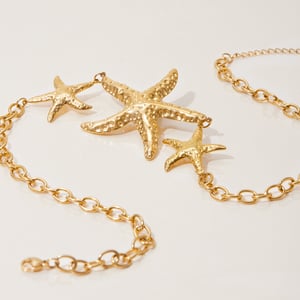 1 Piece Romantic Series Classic Starfish Stainless Steel Gold Color Women's Pendant Necklaces h5 Picture6