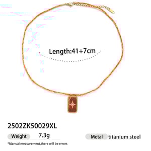 1 Piece Retro Tarot Stainless Steel Gold Color Pendant Necklaces h5