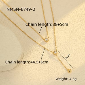 Daily Chain Stainless Steel Gold Color Women's Layered Necklaces h5