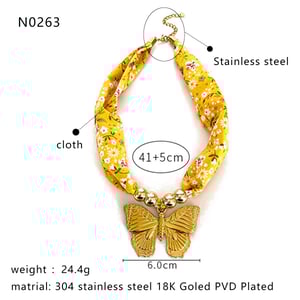1 Piece Butterfly Stainless Steel Gold Color Pendant Necklace h5