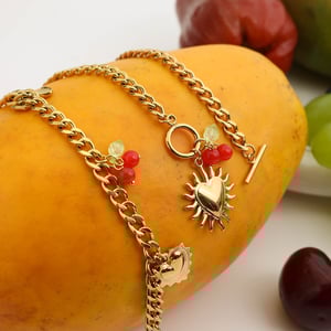 1 Piece Romantic Series Vacation Heart Stainless Steel Gold Color Women's Pendant Necklaces h5 Picture5