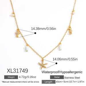 Natural Turtle Stainless Steel   Gold Color  Women's Pendant Necklaces h5 Picture2