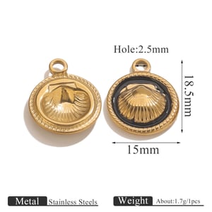 1 Piece DIY Shell Stainless Steel Women's Pendants h5